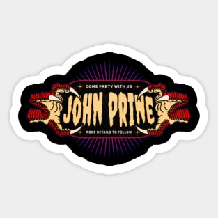 nail john prine art Sticker